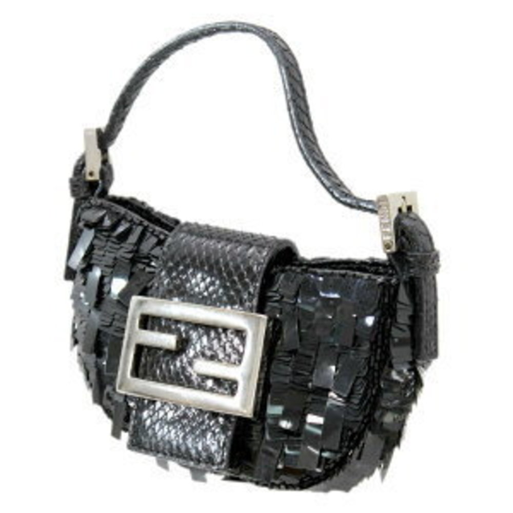 FENDI evening bag tape sequins black